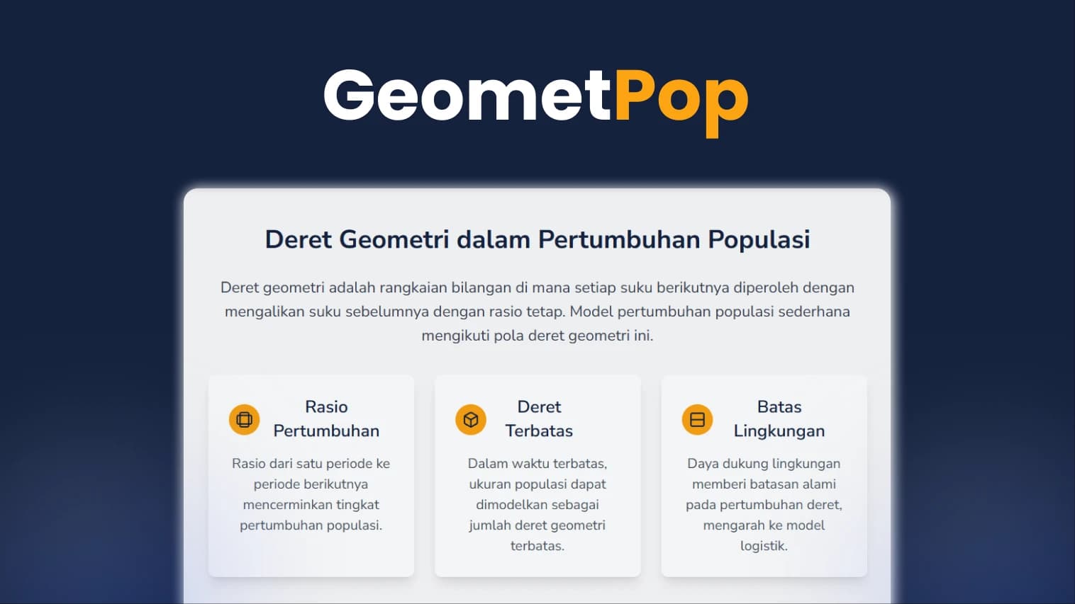 Project GeometPop Kalkulus II